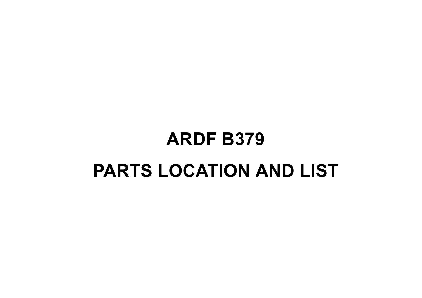 RICOH Options B379 ARDF Parts Catalog PDF download-1